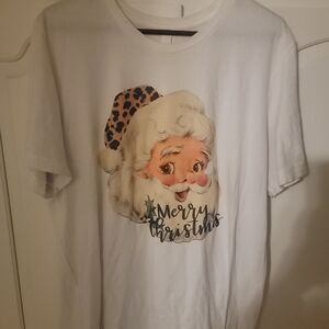 Bella Canvas Santa T-Shirt - White